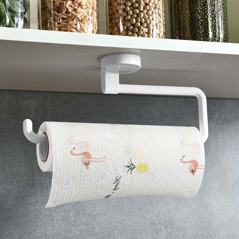Kitchen Paper Towel Rack Wall-mounted Paper Rack Hanging Shelf Cling ...