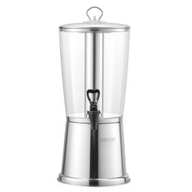 Beverage Dispenser, 2.1 Gallon Drink Dispenser for Parties, Stainless Steel + Plastic Juice Dispensers with Spigot Ice Chamber